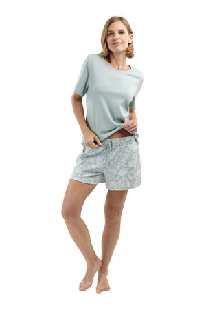 The Spring Blossom Shorts Set in Soft Sage