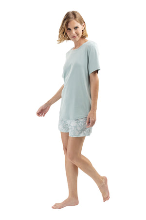 The Spring Blossom Shorts Set in Soft Sage