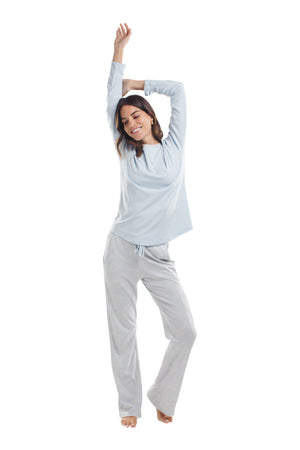 The Weekender in Light Blue & Grey