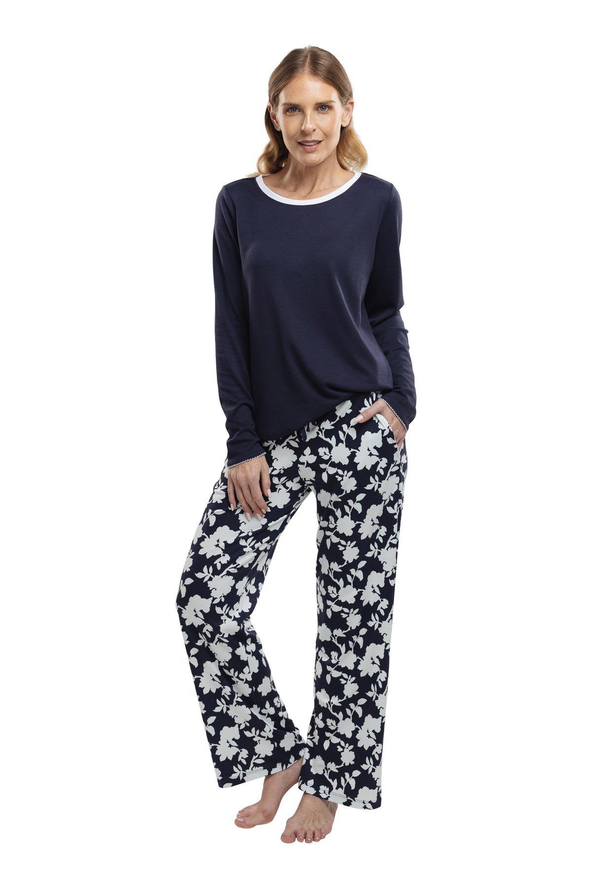 The Petite Tranquil Bloom in Navy Blue