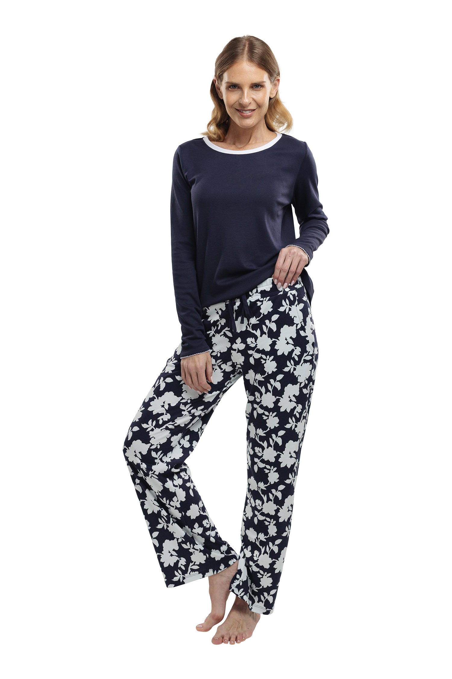 The Tranquil Bloom in Navy Blue