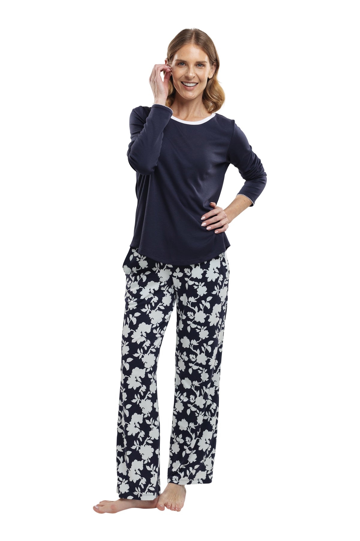 The Petite Tranquil Bloom in Navy Blue