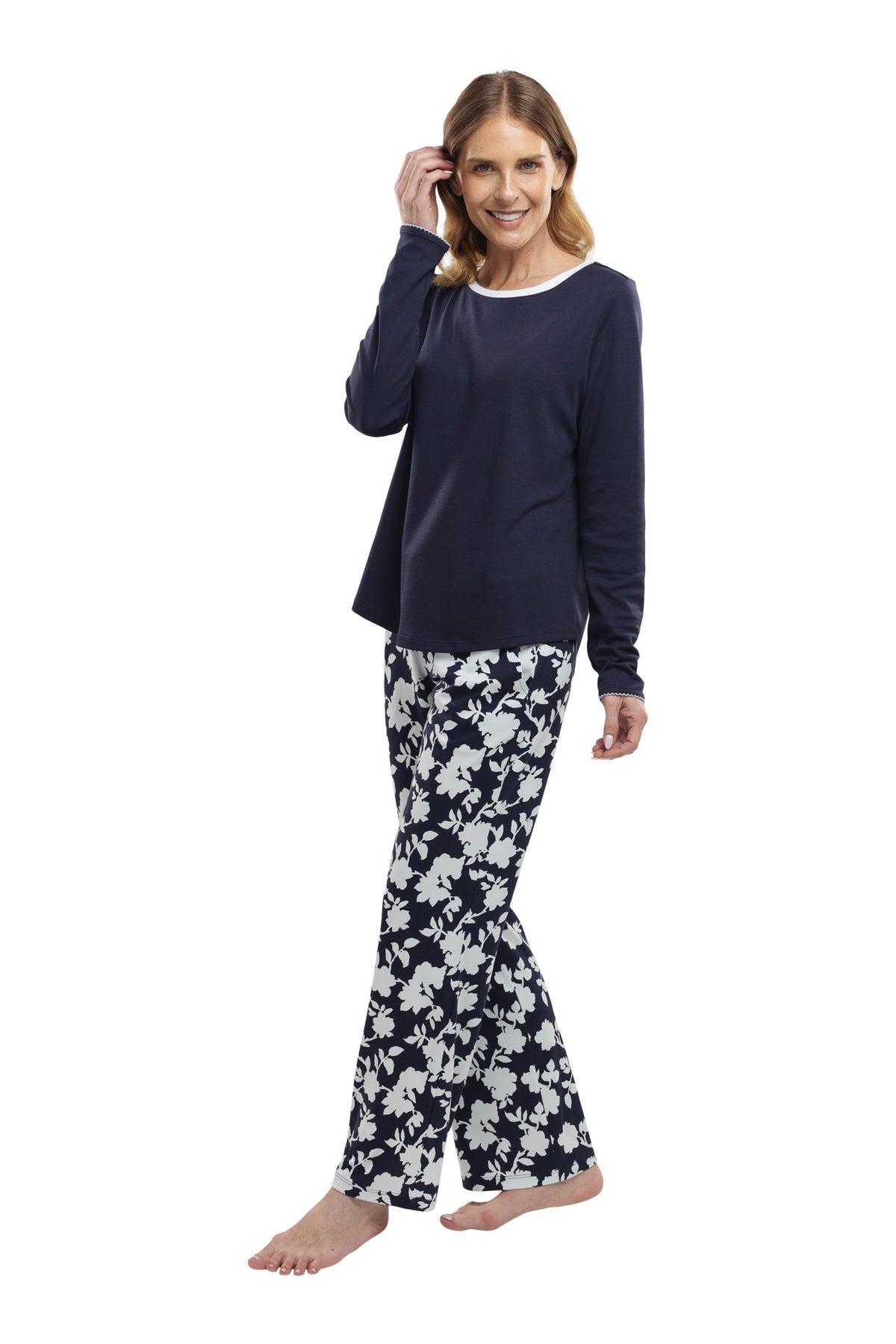 The Tranquil Bloom in Navy Blue