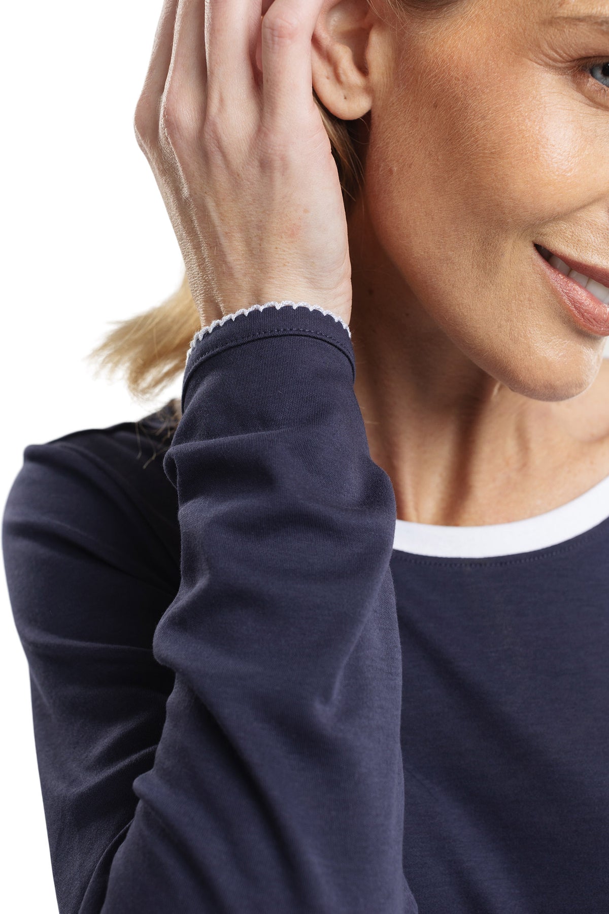 The Tranquil Bloom in Navy Blue