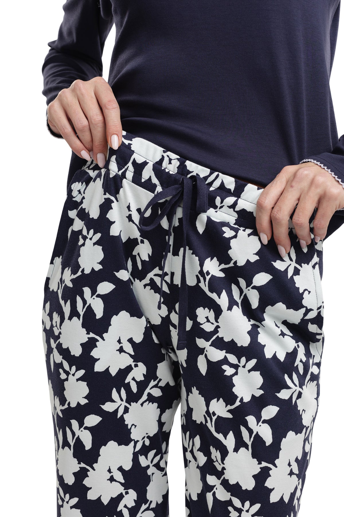 The Tranquil Bloom in Navy Blue