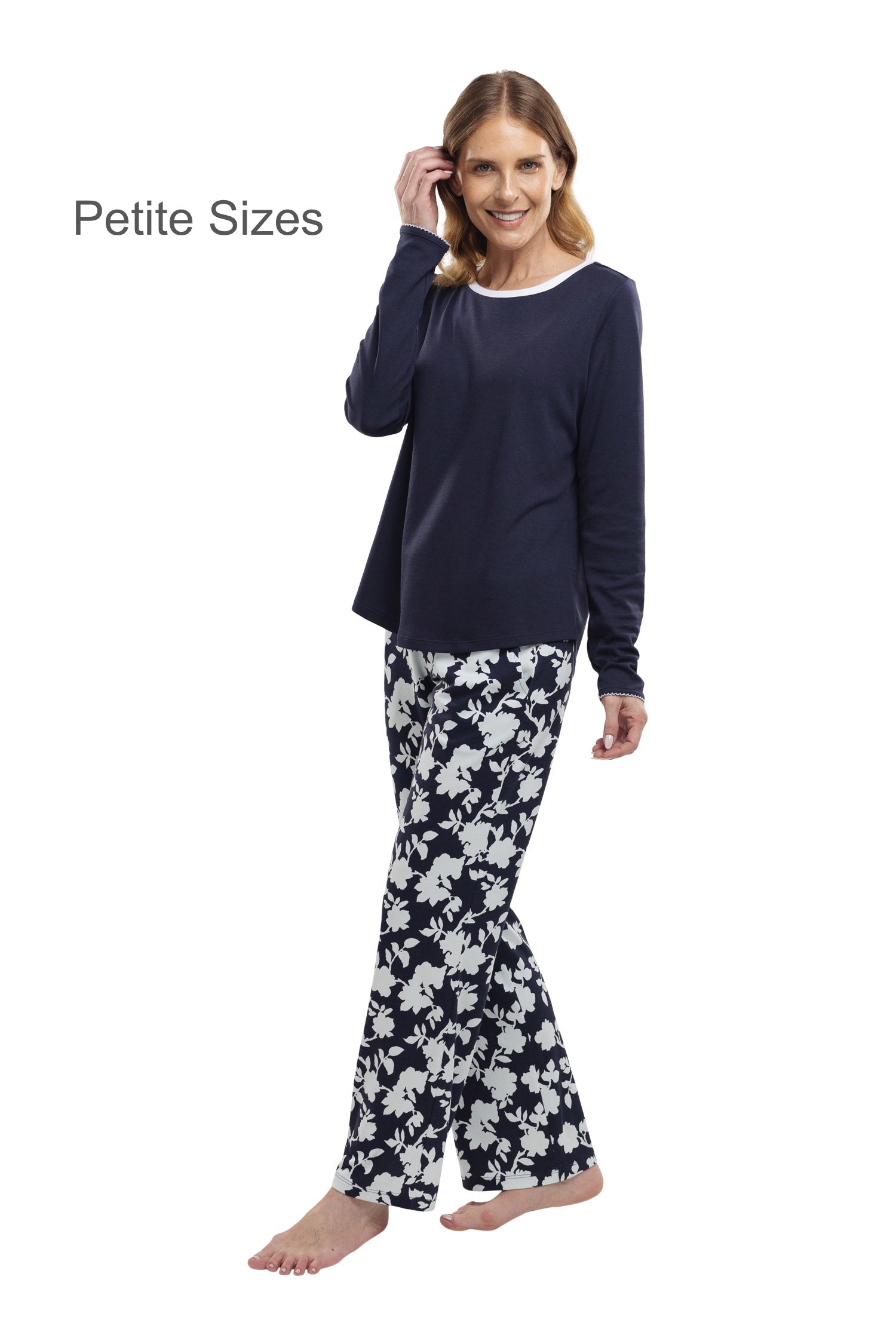The Petite Tranquil Bloom in Navy Blue