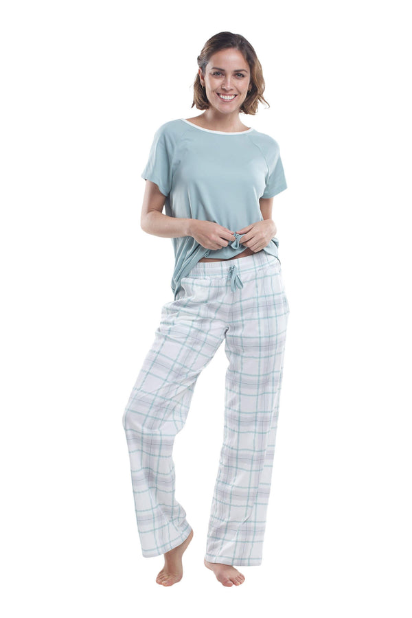 Pima Cotton Women's Pajamas, Super Soft & Cozy, Long & Plus Sizes Too, Jijamas Short-Sleeve in Light Mauve