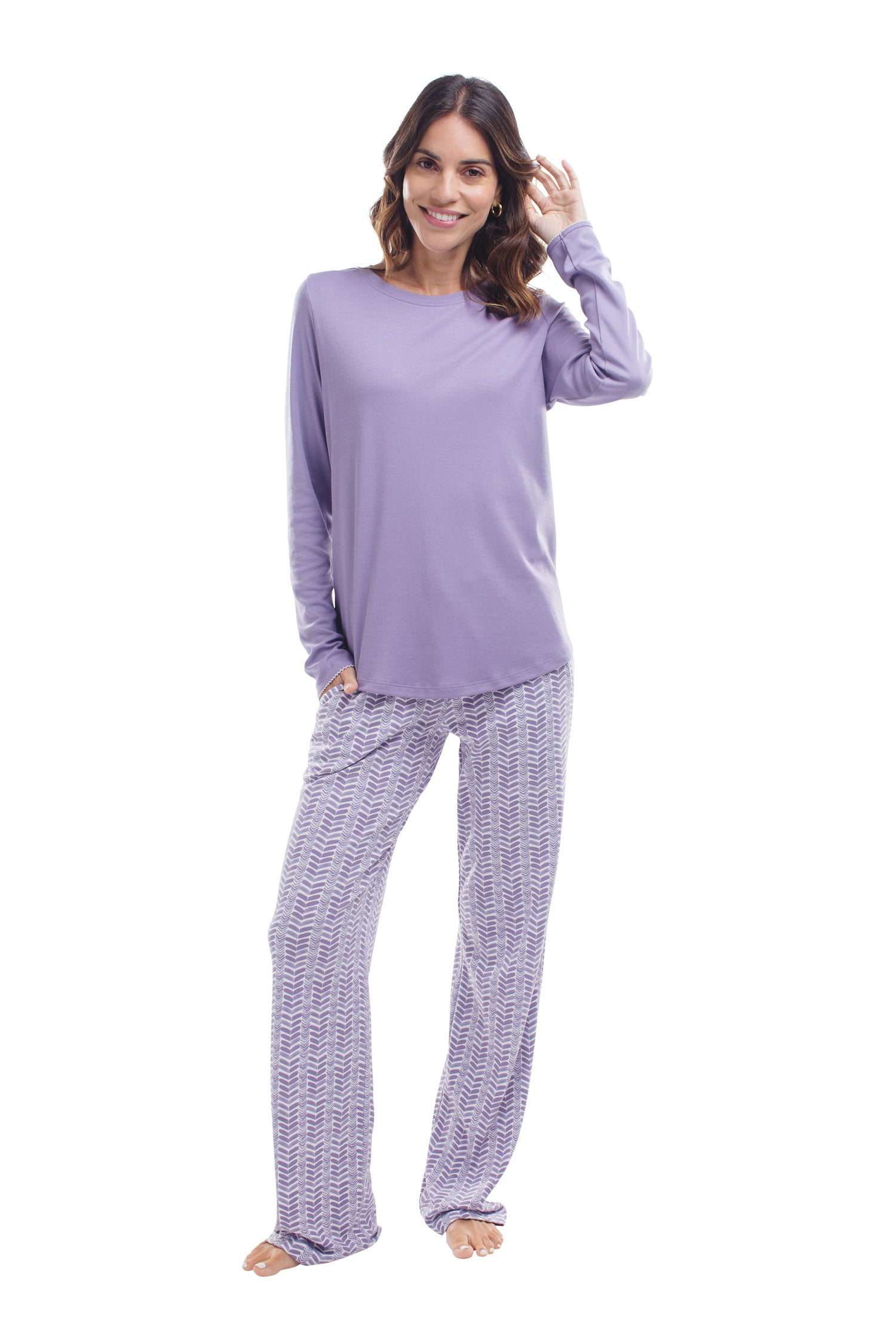 Arvin Pijama Women's Combed Cotton Printed Soft 100% Cotton Pajama
