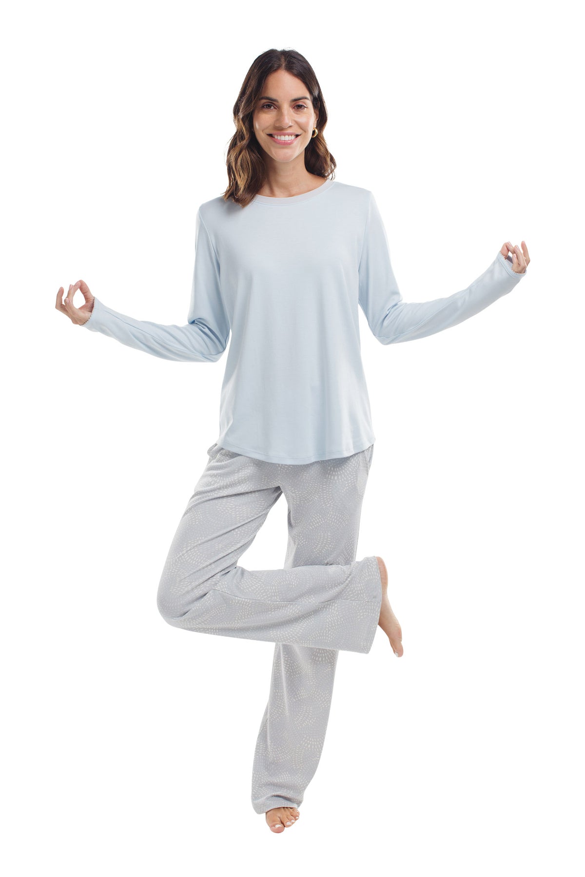 The Weekender in Light Blue & Grey