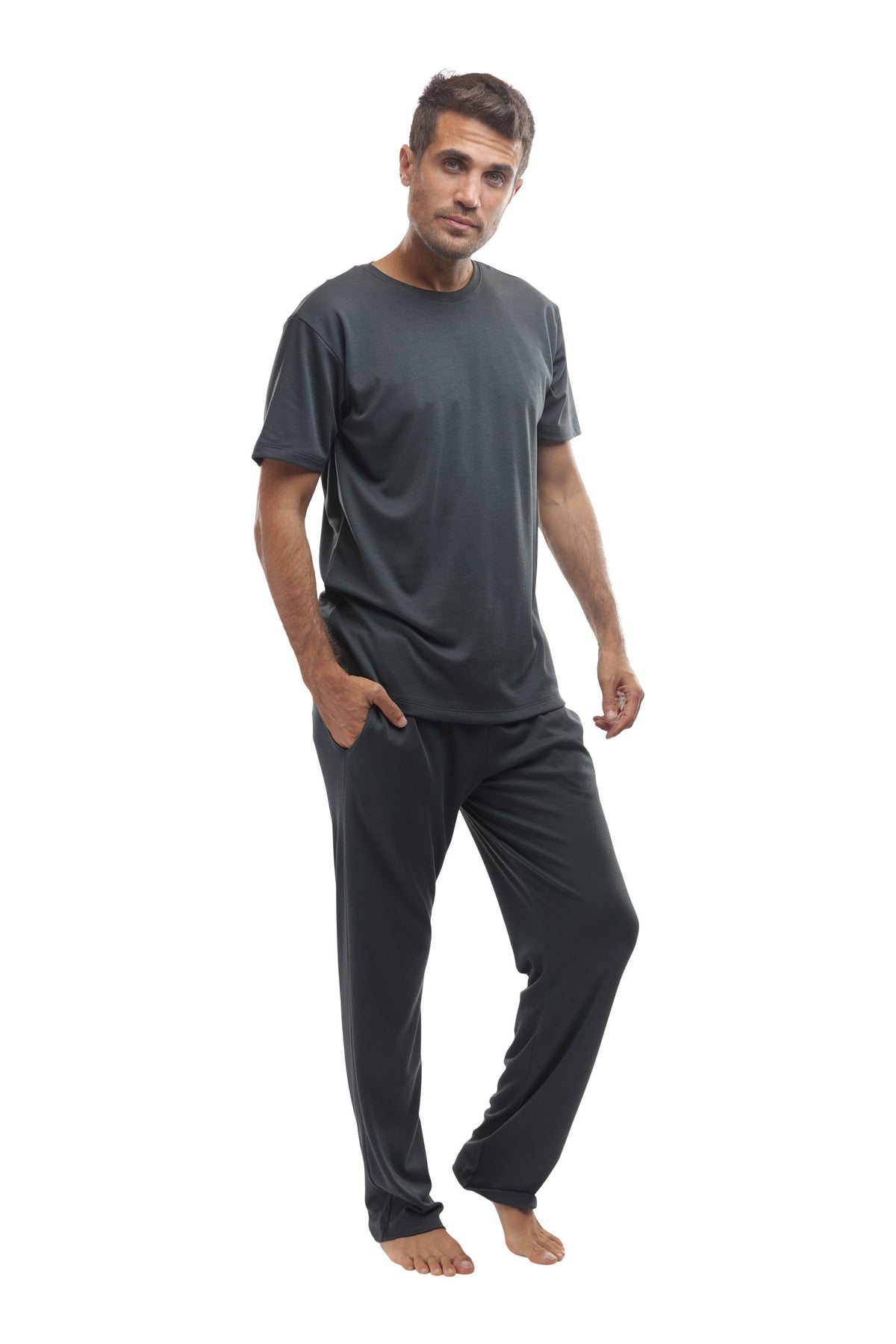 The Men's Short-Sleeve Set in Grey (Limited Sizes)