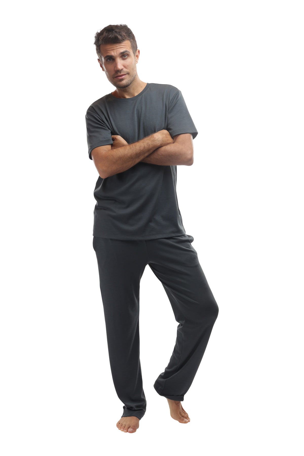 The Men's Short-Sleeve Set in Grey (Limited Sizes)