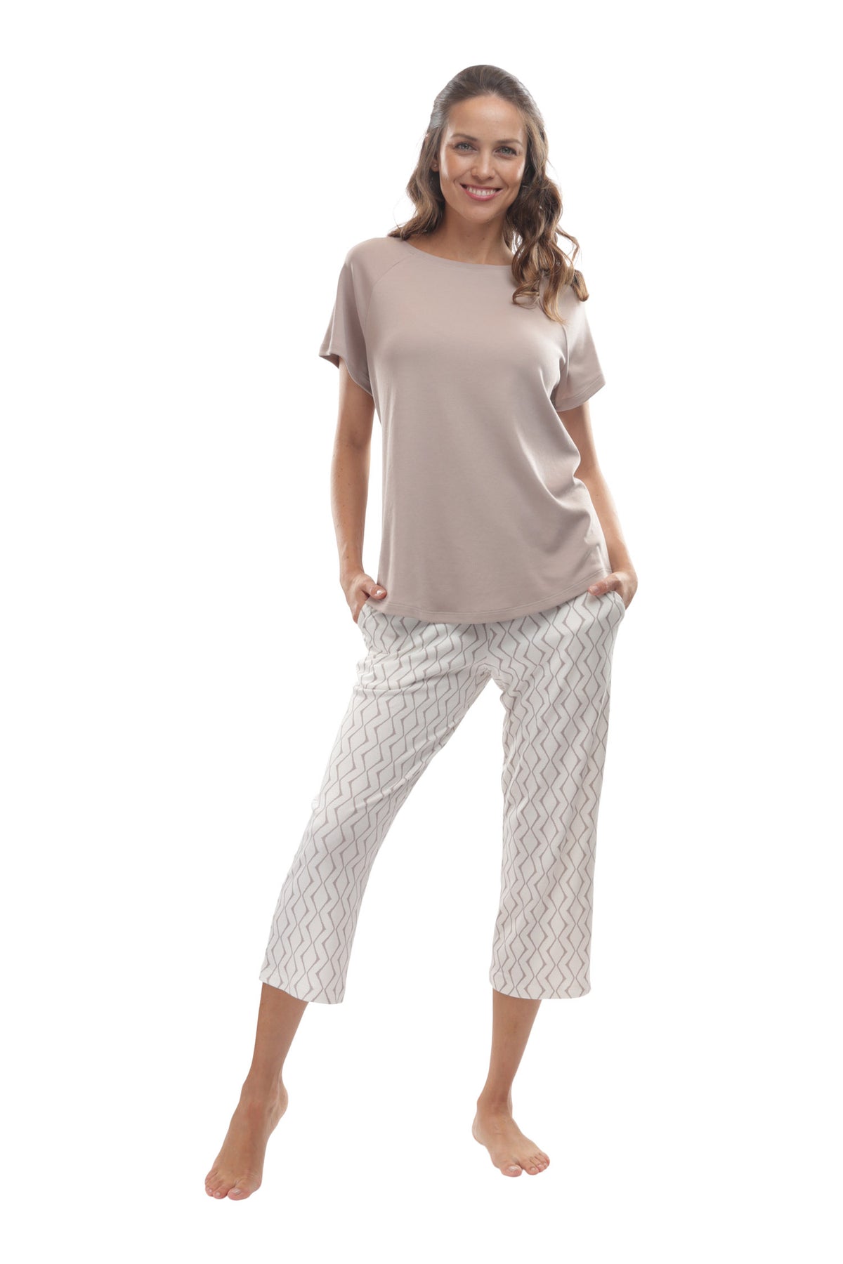 The Restful Night Capri & T-Shirt in Etherea