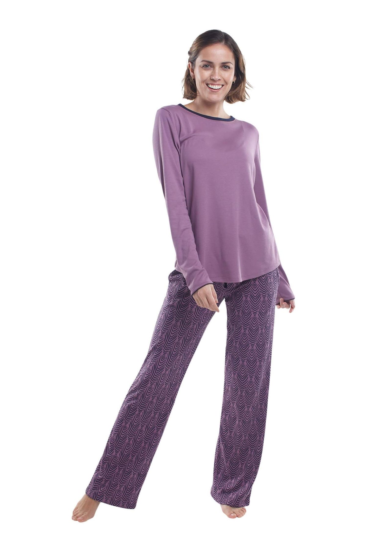 The Long-Sleeve Set in Plum